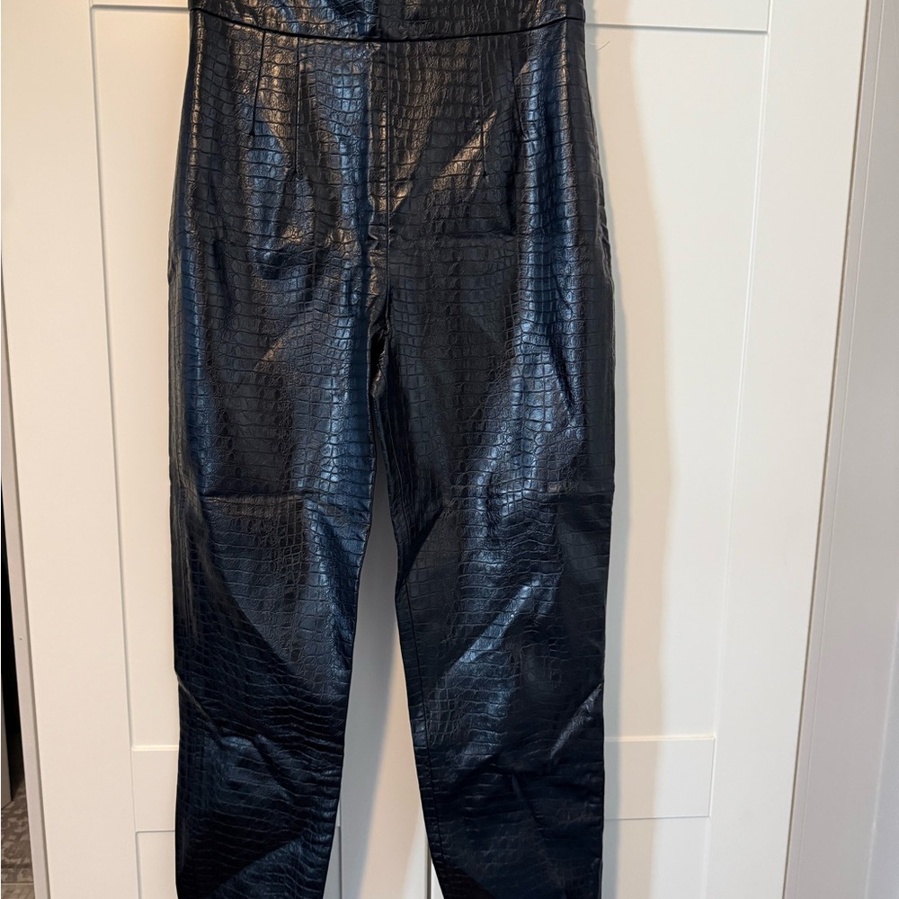 Zara Men's Black Textured Dress Pants